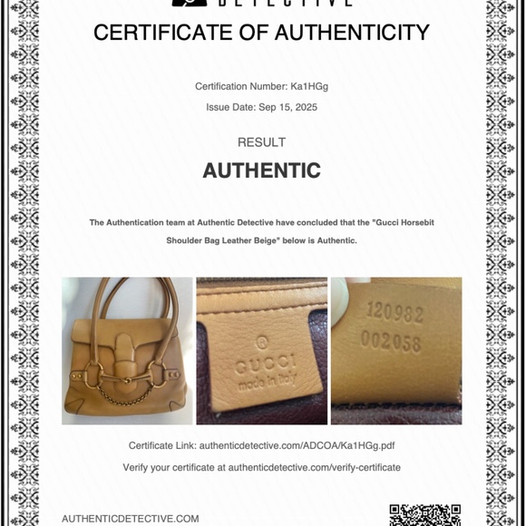 Gucci w/ COA Horsebit Chain Leather Shoulder Bag - Camel Tan - Authentic Satchel - Picture 2 of 16